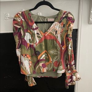 Ciebon Multicolor Abstract Blouse